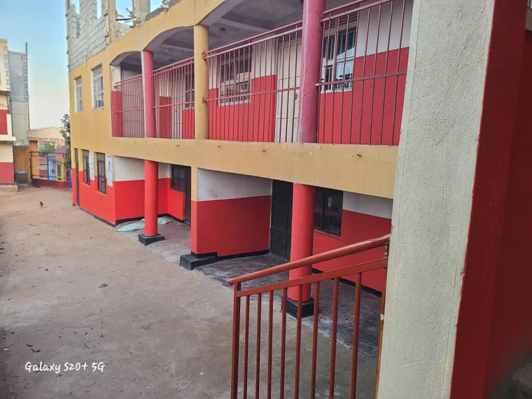 Classrooms and verandas overlooking the school courtyard